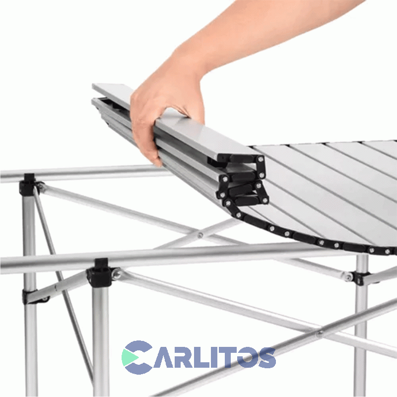Mesa Enrollable Outdoors Multiuso Con Estructura De Aluminio 1013