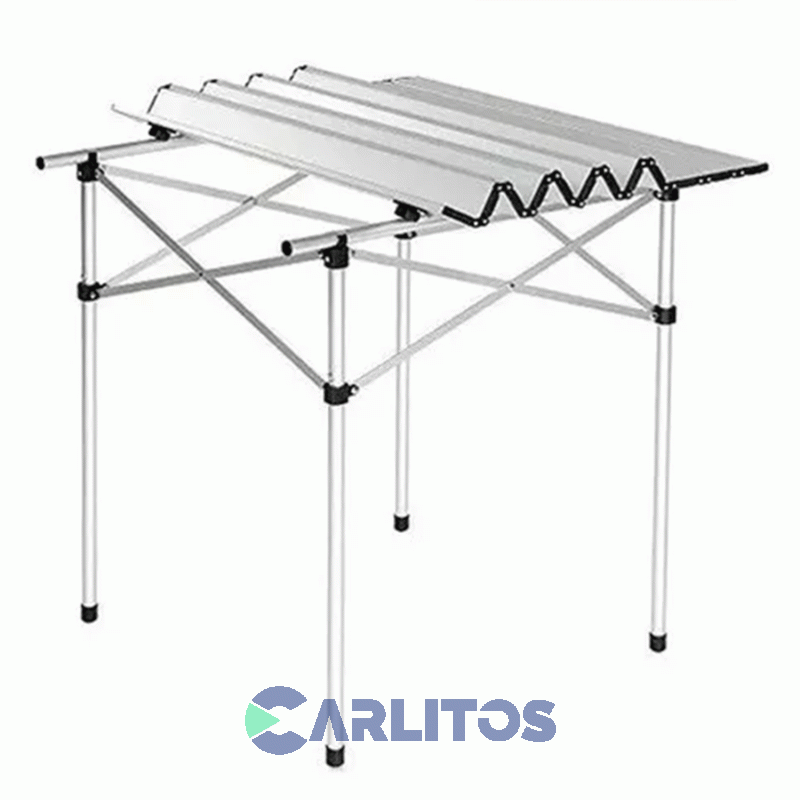 Mesa Enrollable Outdoors Multiuso Con Estructura De Aluminio 1013