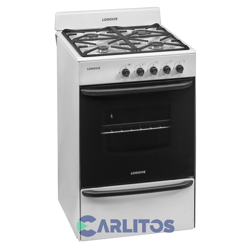Cocina A Gas Longvie 56 CM Blanca Multigas 13231bf