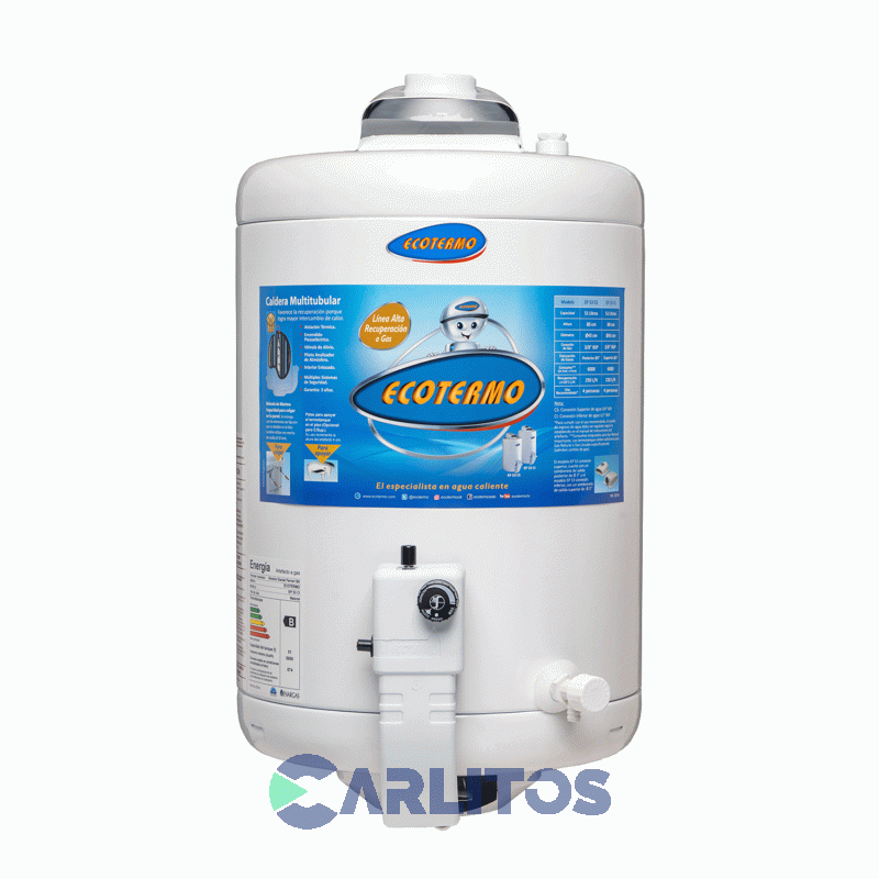 Termotanque A Gas Ecotermo Alta Recuperación 53 Litros Ep 53