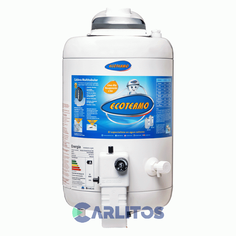 Termotanque A Gas Ecotermo Alta Recuperación 23 Litros Ep 23