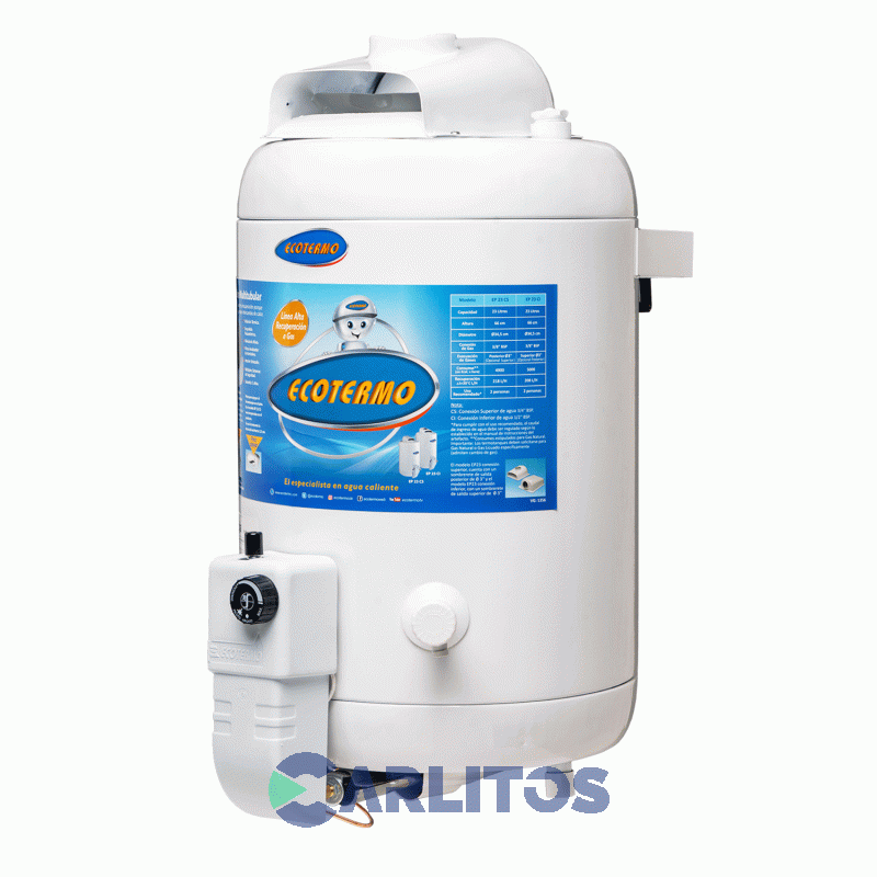 Termotanque A Gas Ecotermo Alta Recuperación 23 Litros Ep 23