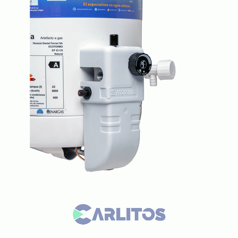 Termotanque A Gas Ecotermo Alta Recuperación 23 Litros Ep 23