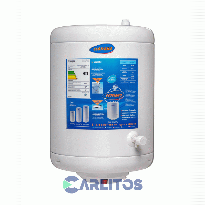 Termotanque Eléctrico Ecotermo 53 Litros - 1500 Watts Elec 53
