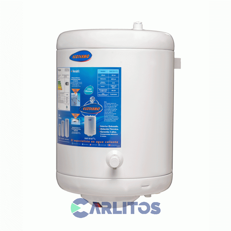 Termotanque Eléctrico Ecotermo 53 Litros - 1500 Watts Elec 53