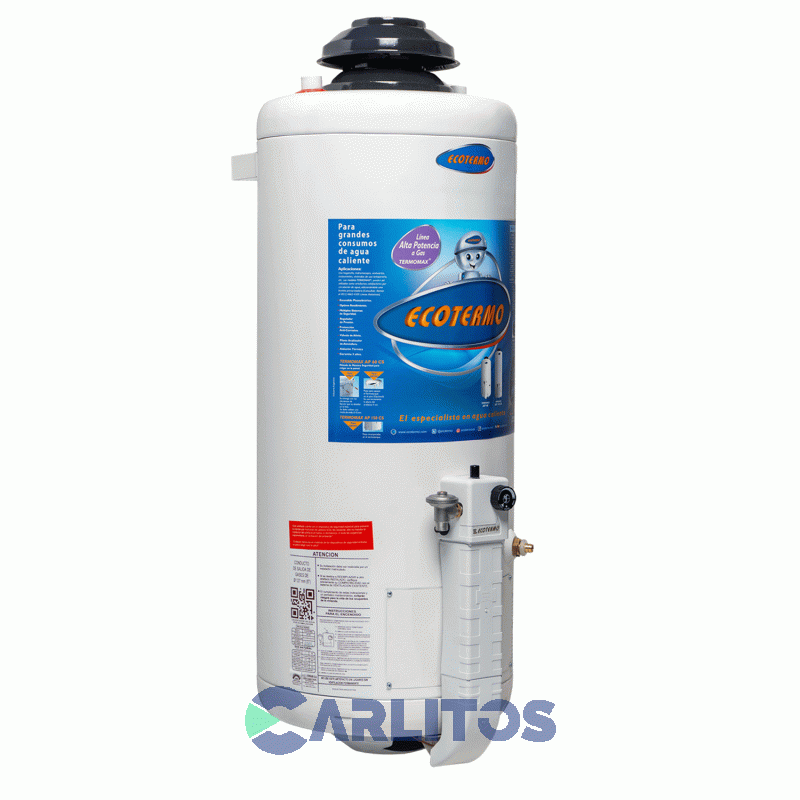Termotanque A Gas Ecotermo Alta Potencia 60 Litros Gas Natural - C.Superior