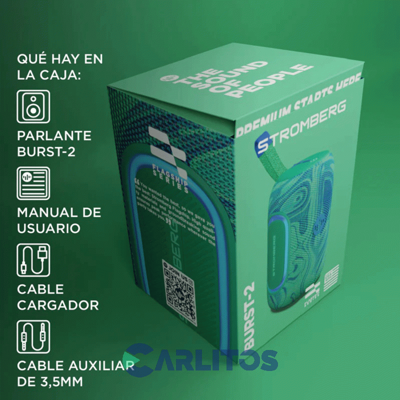 Parlante Portatil Stromberg Con Bluetooth 20 Watts Rms-Burst