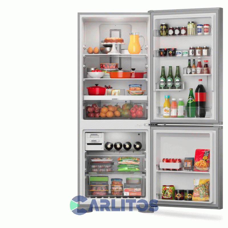 Heladera No Frost Whirlpool Combi Inverter 449 Litros Acero Inoxidable Wre57ck