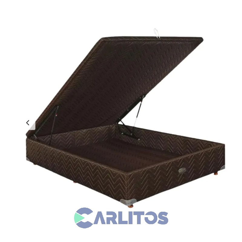 Sommier Con Baulera Roomy 1.40 x 1.90 Mts Springwall Jacquard