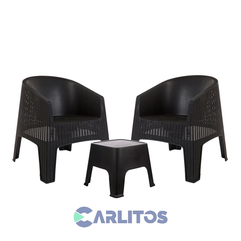 Combo X 4 Sillones Simil Ratan Oasis Capuchino Nr Oasisch
