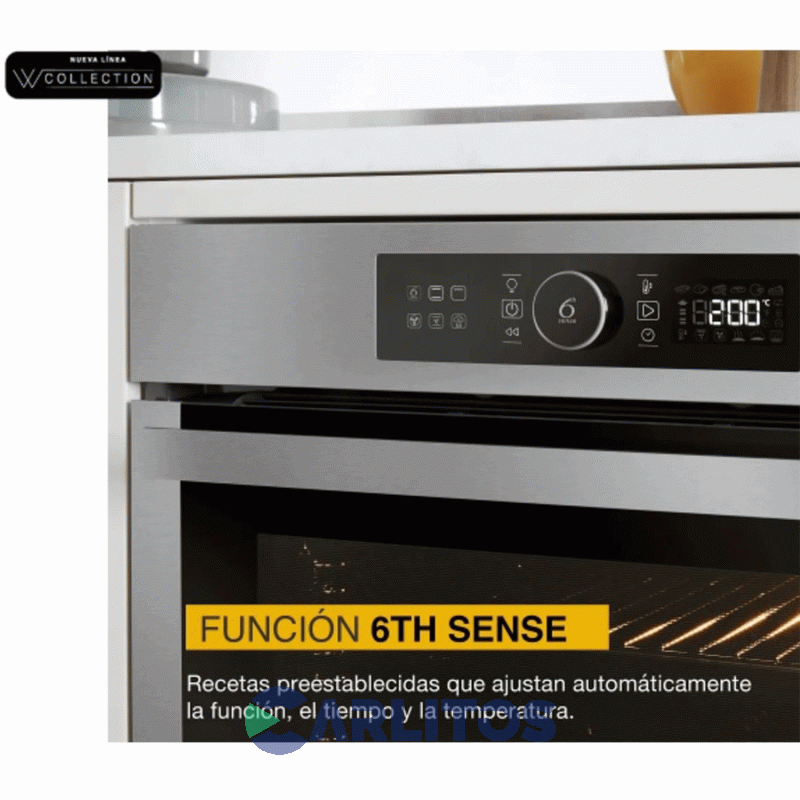 Horno Eléctrico Empotrable Whirlpool 60 CM Acero Inoxidable Woc74as