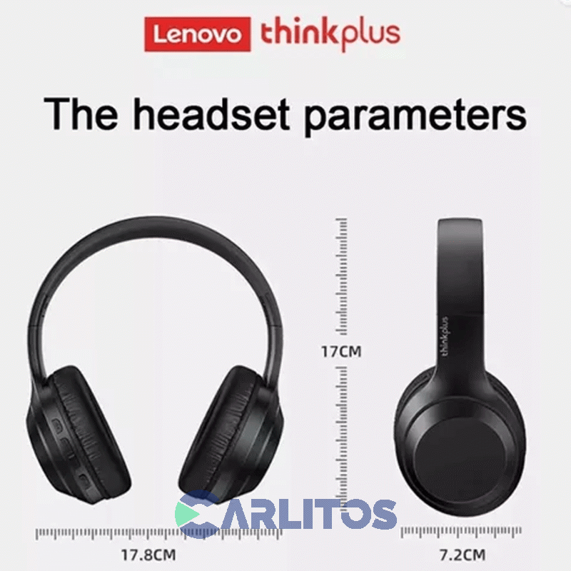 Auricular Vincha Con Bluetooth Lenovo Th10x-ne Negro