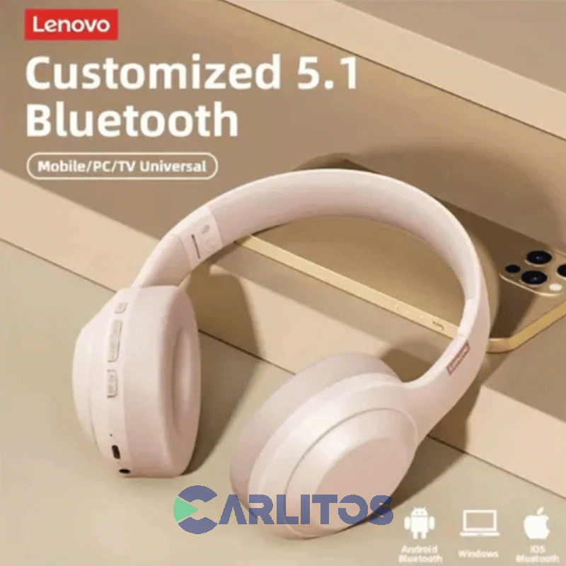 Auricular Vincha Con Bluetooth Lenovo Th10x-rs Rosa