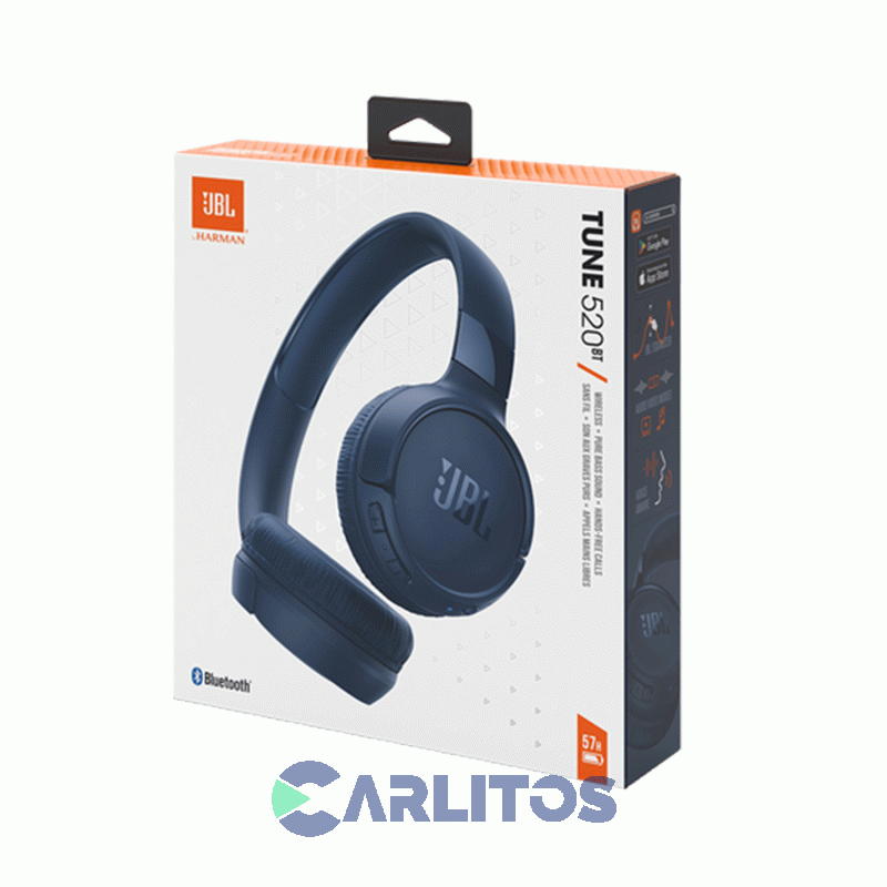 Auricular Vincha Con Bluetooth Tune T520 Bt JBL Jblt520btblue Azul