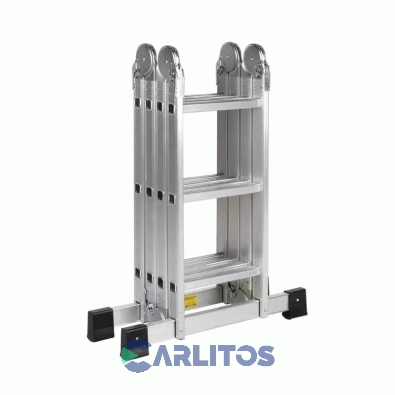 Escalera Multifuncion 4 X 3 Escalones Aluminio Garden Life Te1600
