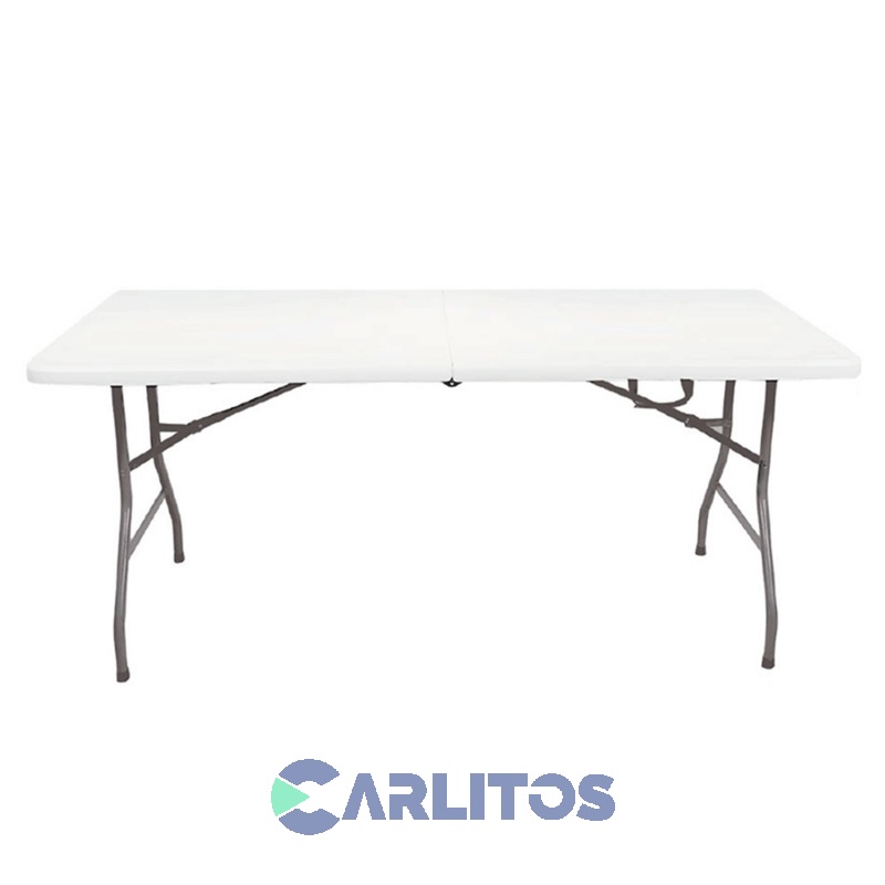 Mesa Plegable Multiuso Garden Life Con Estructura De Acero 1.80 Mts