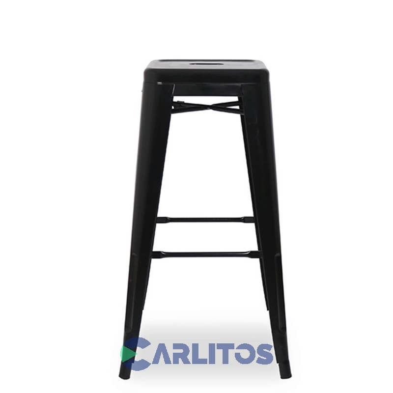 Banqueta Tolix Alta Acero Garden Life Negra Ft577501