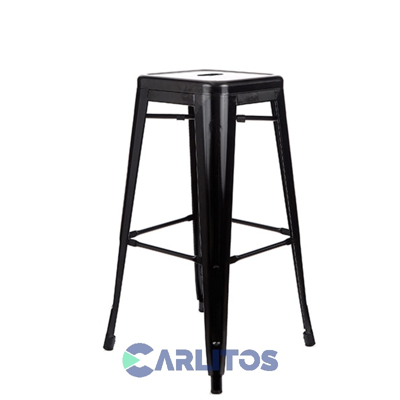 Banqueta Tolix Alta Acero Garden Life Negra Ft577501