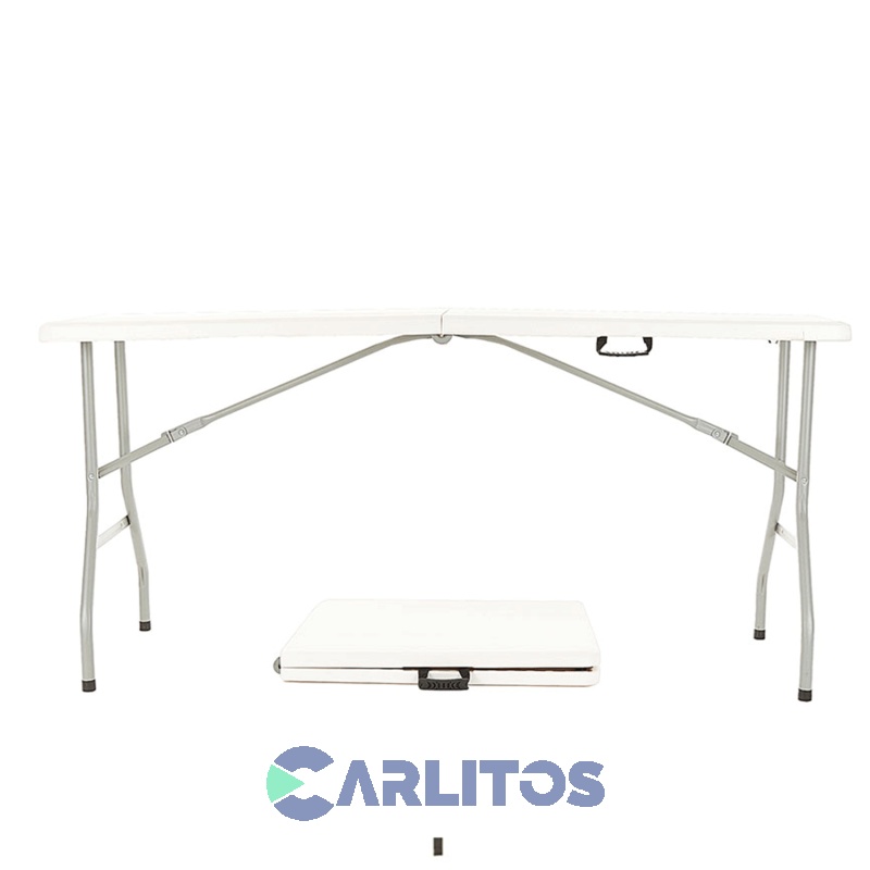 Mesa Plegable Multiuso Garden Life Con Estructura De Acero 1.50 Mts T404000