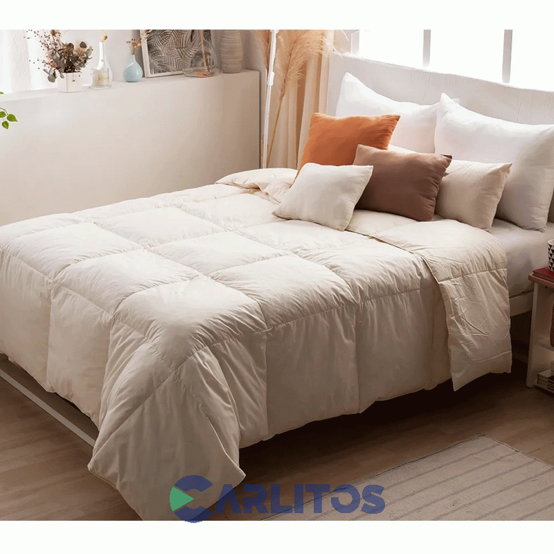 Acolchado Pluma Oro Casablanca King Size Ivory