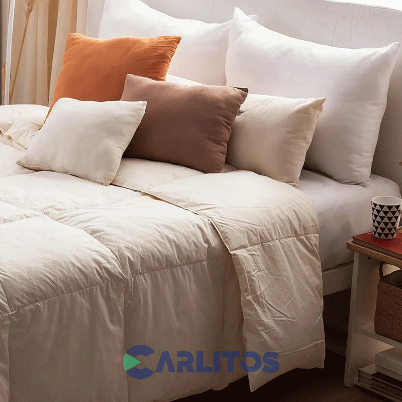 Acolchado Pluma Oro Casablanca King Size Ivory