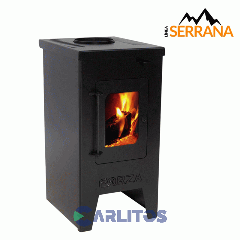 Estufa A Leña De Pie Linea Serrana Forza 7500 Kc F-7500