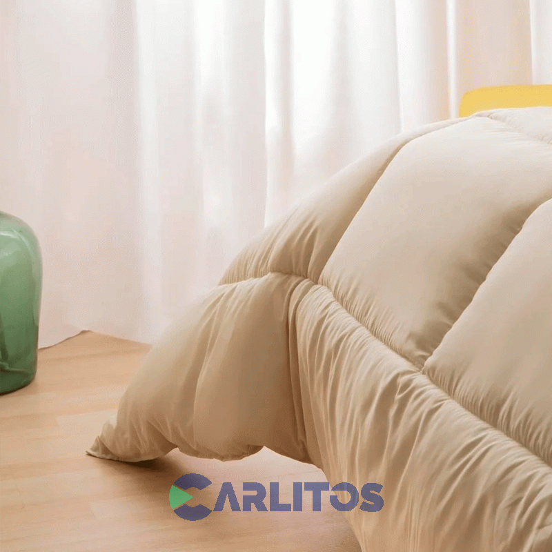 Acolchado Oro Reversible Casablanca 2 Y 1/2 Plaza Beige
