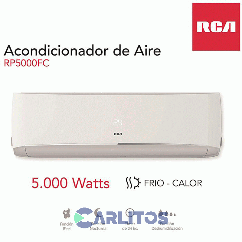 Aire Acondicionado Split Rca 5000 Watts - Frío/Calor Rp5000fc-f-sk