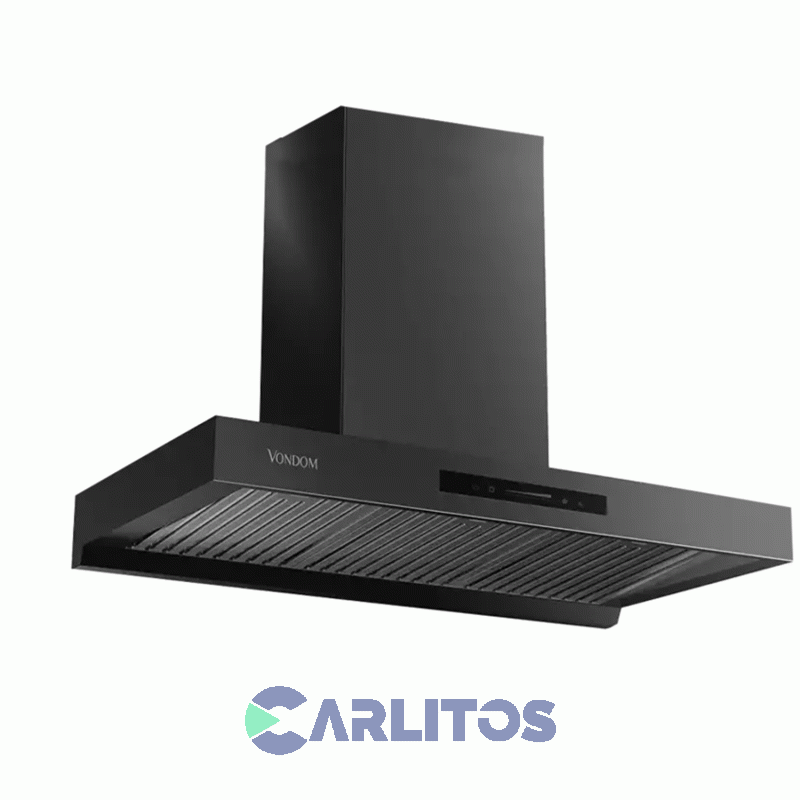 Campana Extractora  Vondom Frente Recto Negra 60 Cm
