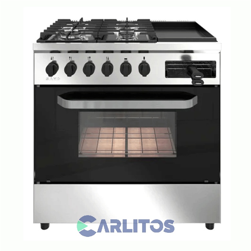 Cocina Gas Industrial Morelli 82 Cm Acero Inoxidable 16380 Ex Acero Multigrill