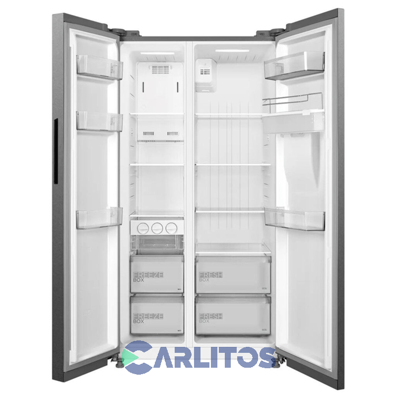 Heladera No Frost Side By Side Midea Inverter 521 Litros Acero Inoxid Mdrs710fge46adw