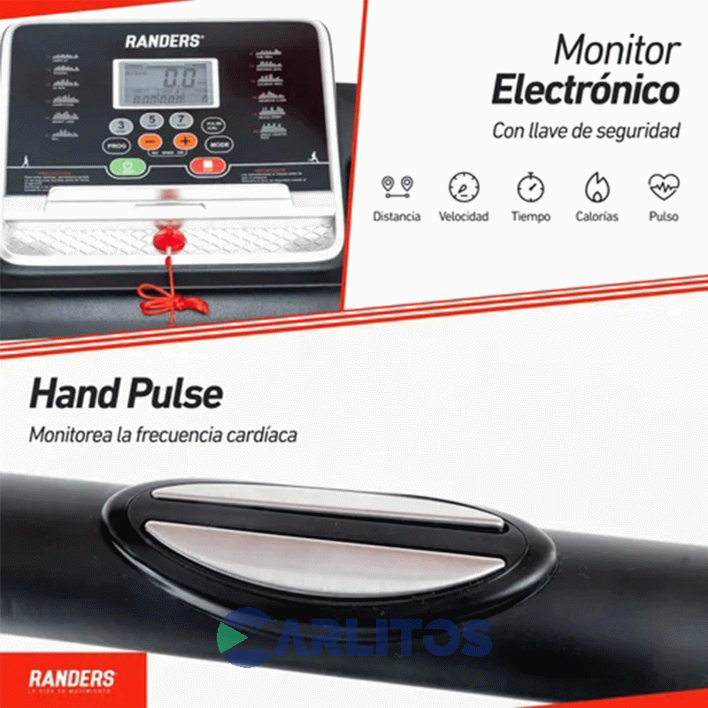 Fitness Cinta Motorizada 1.50 Hp Randers Inclinacion Manual