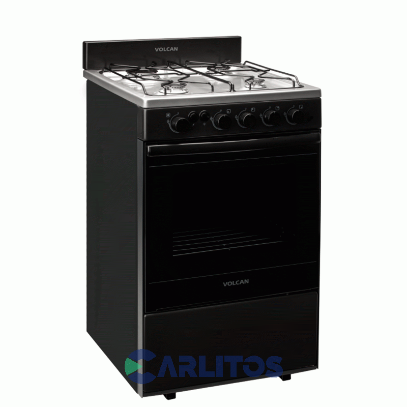 Cocina a Gas Volcan 55 Cm - Grafito 4 Horn.-Luz-Encendido-Multigas 87665vm