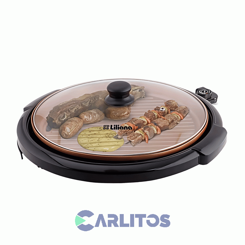 Parrilla Electrica Lilliana Grill Parrimix Con Tapa De Vidrio Ak930