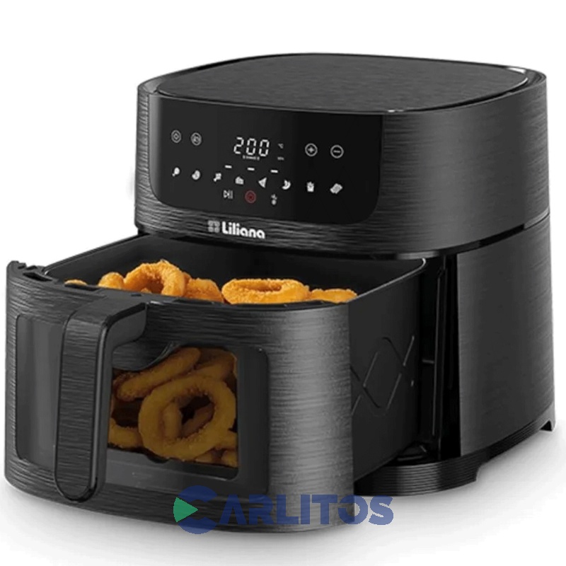 Freidora De Aire Fryer Lilliana Duogrill Digital Negra Af906