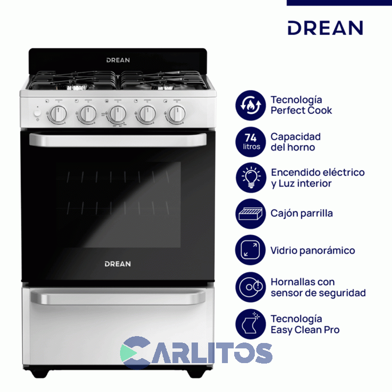 Cocina A Gas Drean 56 CM Multigas Cd5603ab0