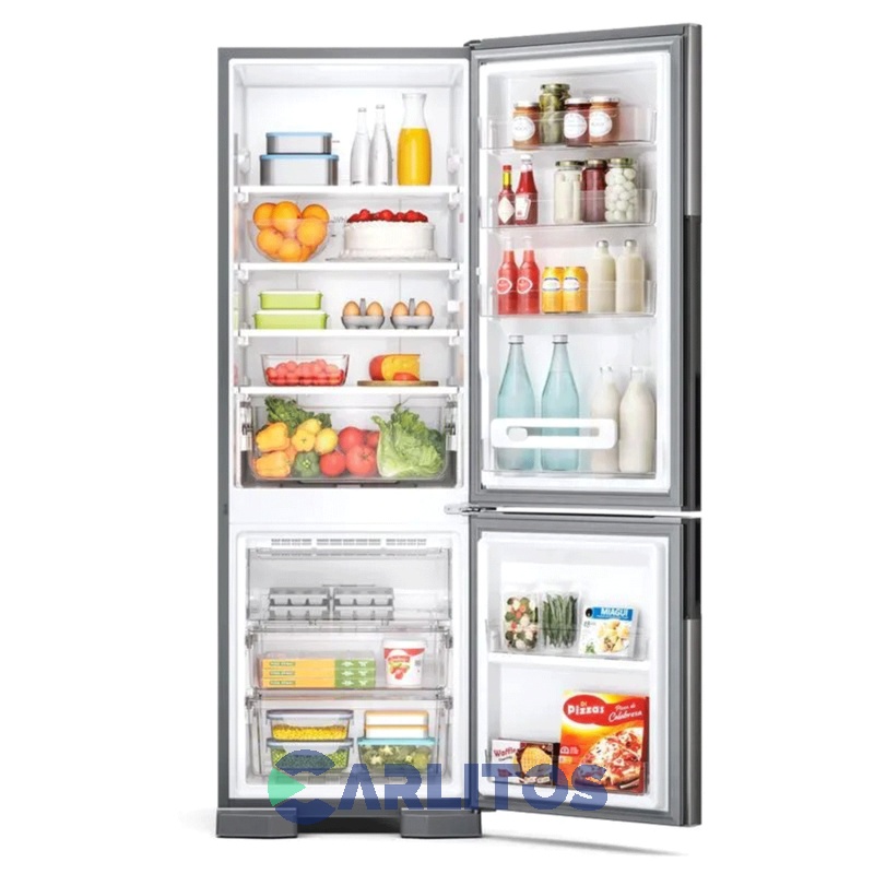 Heladera No Frost Whirpool Combi Inverter 397 Litros Acero Inoxidable Wre44bk