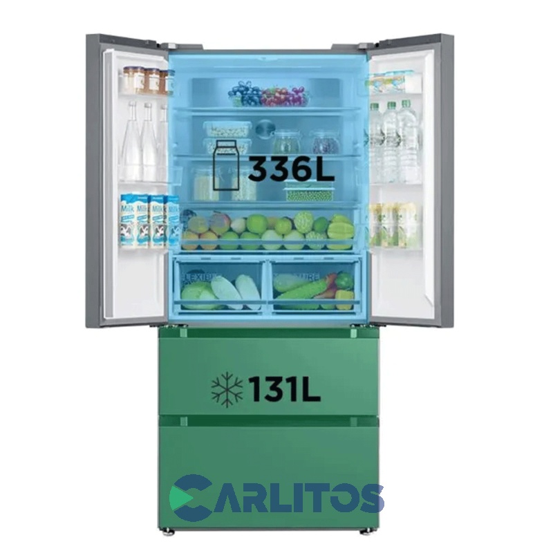Heladera No Frost Side By Side Midea 470 Litros Inverter Acero IRf-f17xar1