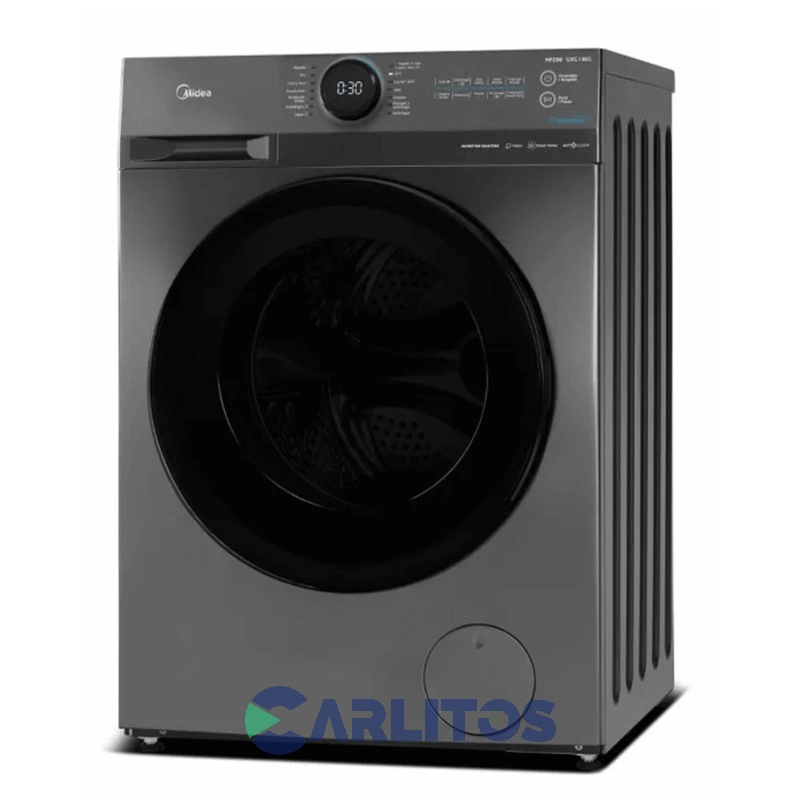 Lavasecarropa Midea Inverter 12+8 kg -1400 RPM Gris Mf200d120b/t-a1