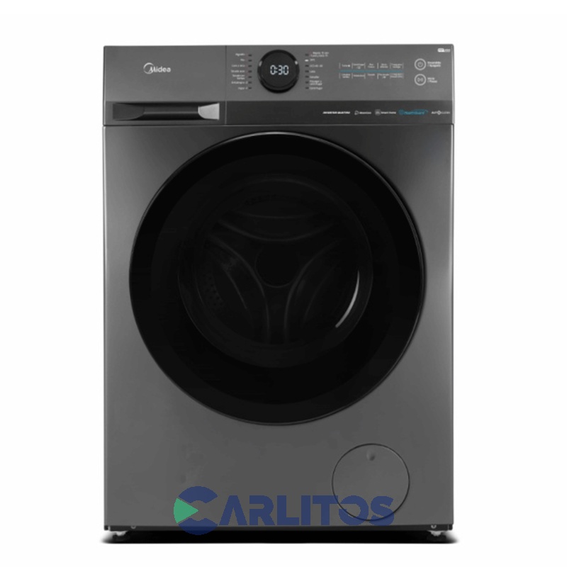 Lavasecarropa Midea Inverter 8 KG-1400 RPM Plata Mg200d80wb/t-a1