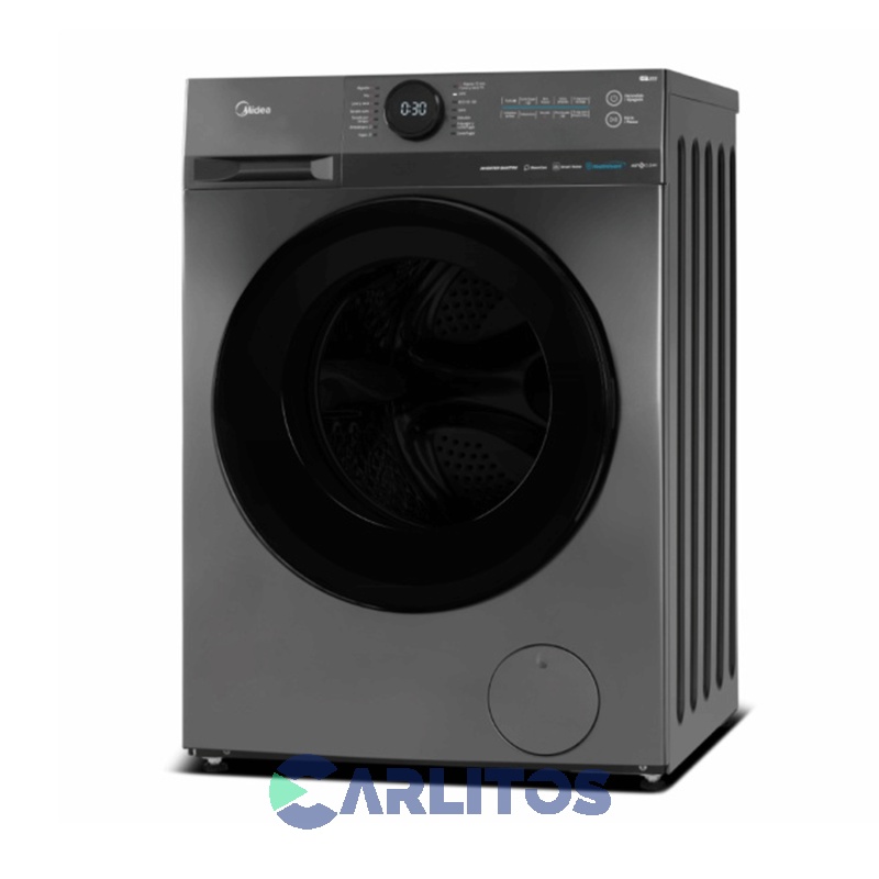 Lavasecarropa Midea Inverter 8 KG-1400 RPM Plata Mg200d80wb/t-a1