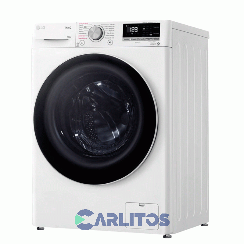 Lavarropa Carga Frontal Lg Inverter 10 KG -1400 RPM Blanco Con Wifi Bl Wm10wvc4s6