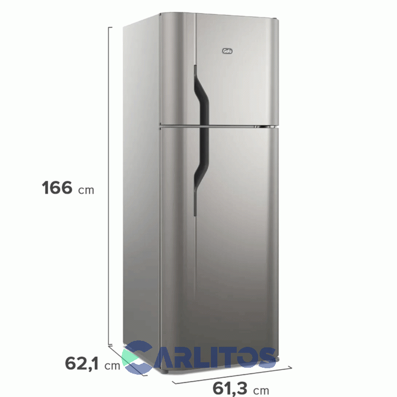 Heladerea No Frost Gafa Gris Plata 300 Litros Hgnf3500p