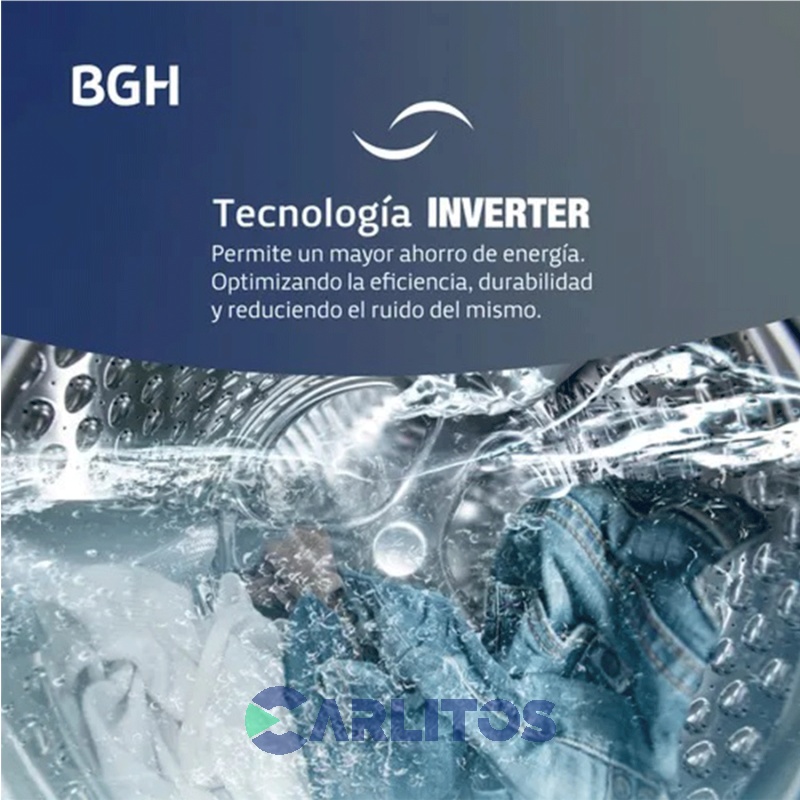 Lavarropa Carga Frontal Bgh Inverter 6 KG -1000 RPM Gris Bwfi06s24ar