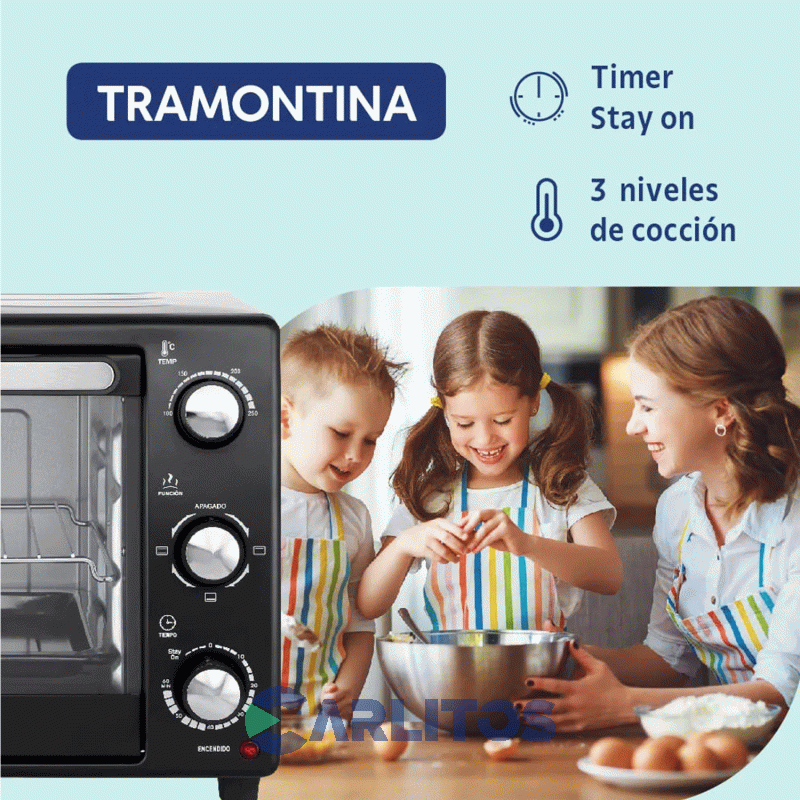 Horno Electrico Grill Tramontina 40 Litros Glass Cook
