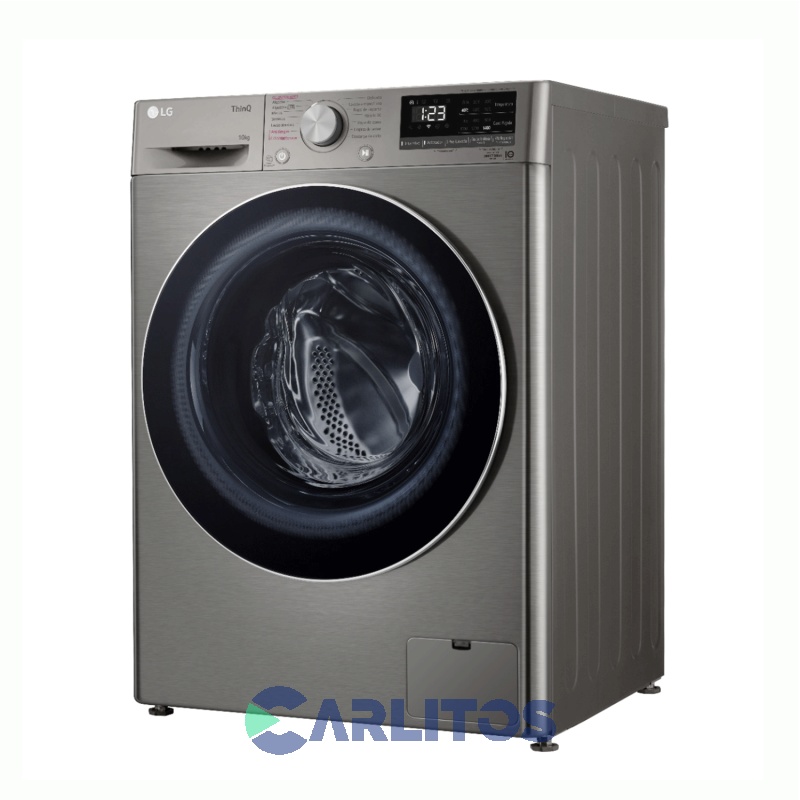 Lavarropa Carga Frontal LG Inverter 10 Kg -1400 Rpm Gris Wifi Wm10vvc4s6