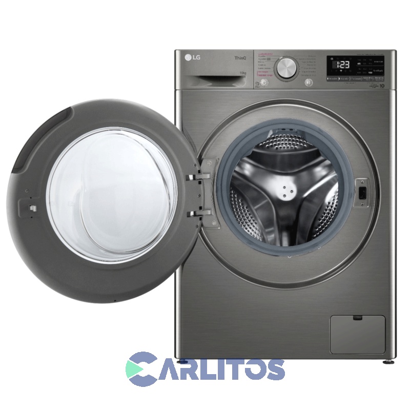 Lavarropa Carga Frontal LG Inverter 10 Kg -1400 Rpm Gris Wifi Wm10vvc4s6