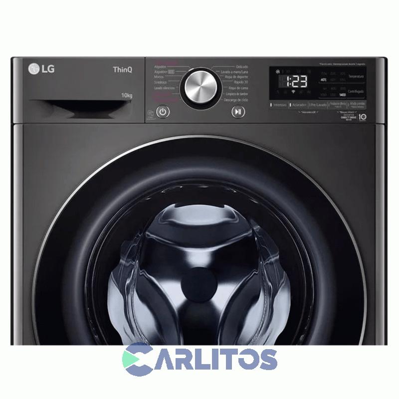 Lavarropa Carga Frontal Lg Inverter 10 KG - 1400 RPM Gris Con Wifi Wm10bvc4s6