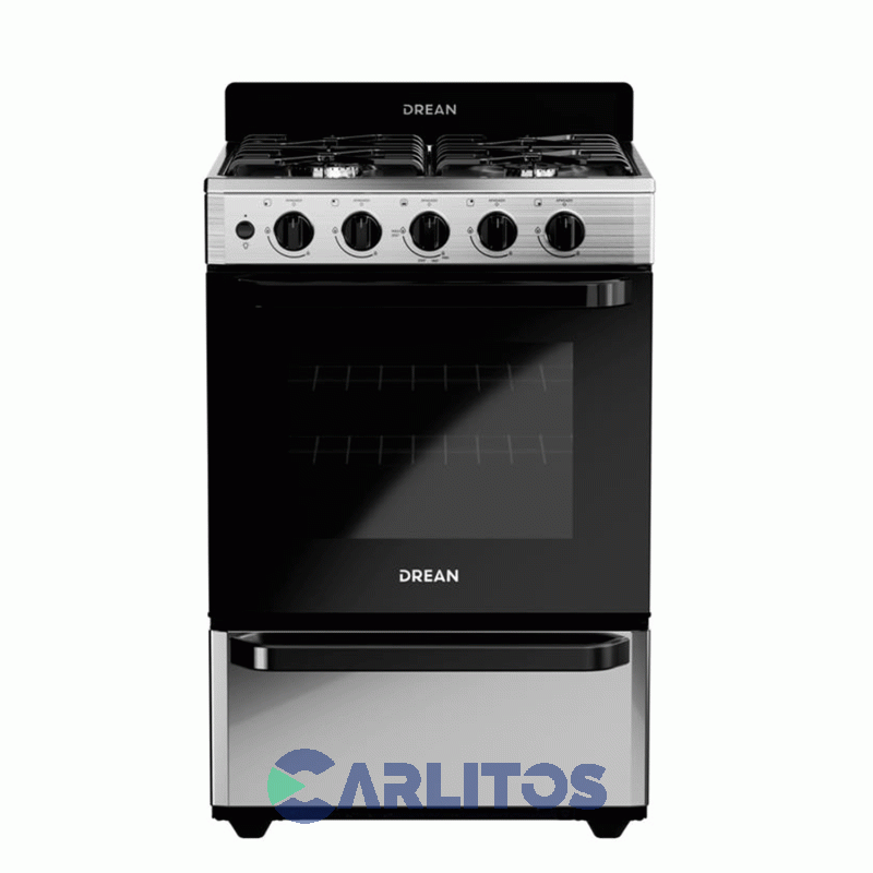 Cocina a Gas Acero Drean 56 Cm-Inoxidable 4 Multigas