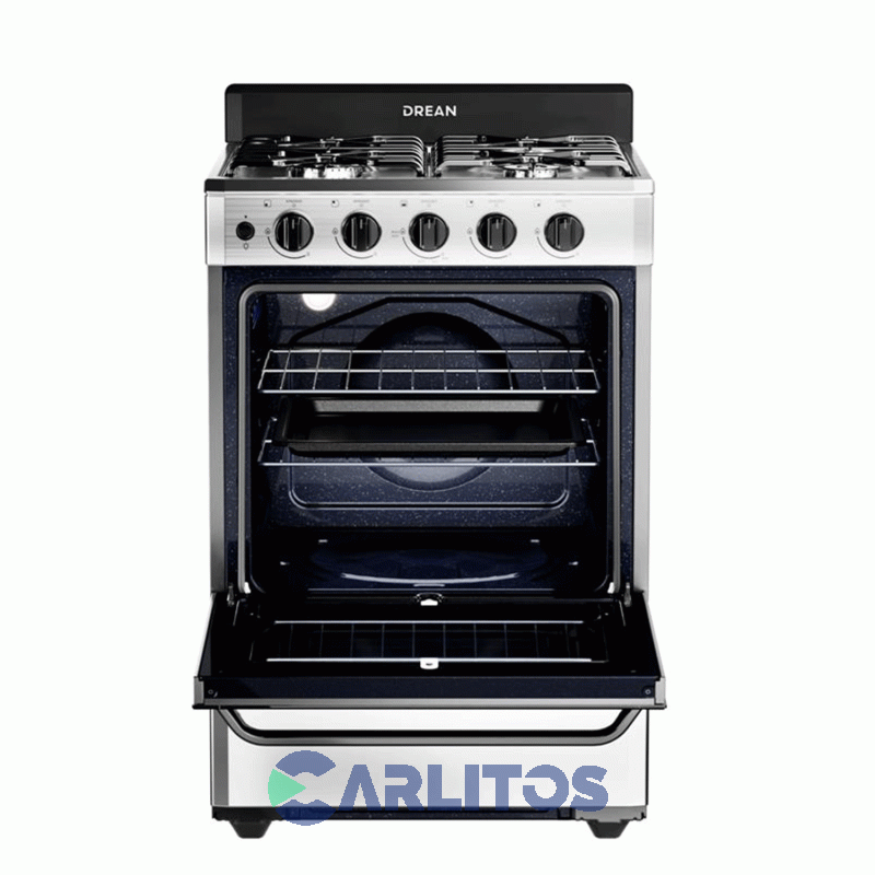 Cocina a Gas Acero Drean 56 Cm-Inoxidable 4 Multigas